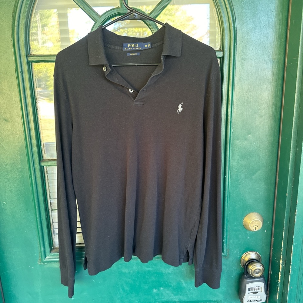 Size M Black long sleeve Ralph Lauren polo
